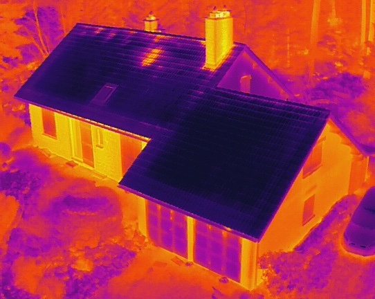 Résidence complète en imagerie thermique, toiture et murs, St-Barthélemy